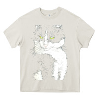 Cream tuxedo cat t  shirt tuxedo cat t  shirt Heavy Core Tee - longCreatives