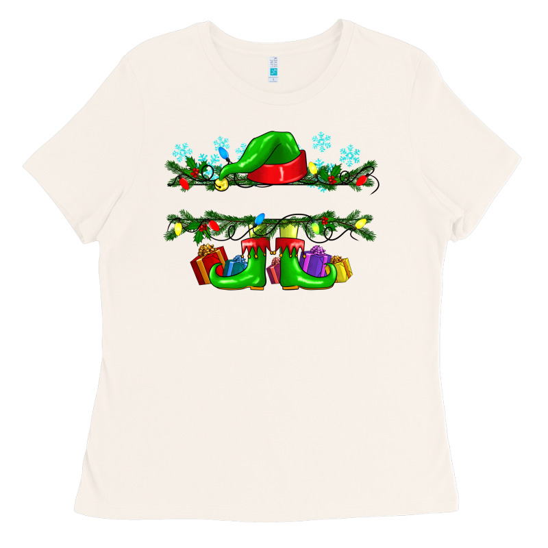 Custom Name Christmas Elf Ladies Tee by texasbilliewilder | Teevron