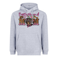 Heather Grey dachshund mom Heavyweight Hoodie - BarkalooDesign