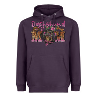 Plum dachshund mom Heavyweight Hoodie - BarkalooDesign