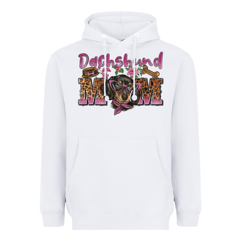 Dachshund Mom Heavyweight Hoodie by BarkalooDesign | Teevron