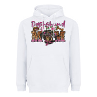 White dachshund mom Heavyweight Hoodie - BarkalooDesign