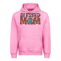 Fuchsia Pink blessed mom christmas Urban Hoodie - AdoDesignShop