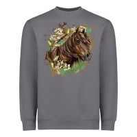 Missouri Horse Floral Background Heavyweight Sweatshirt | Teevron