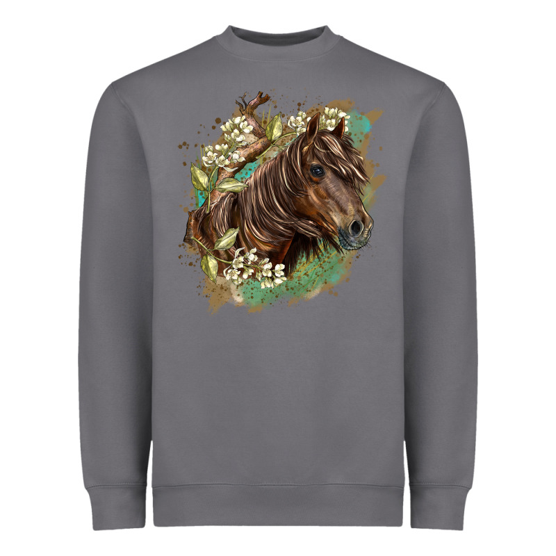 Missouri Horse Floral Background Heavyweight Sweatshirt by LillyAllenDesigns | Teevron