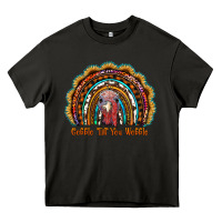 Asphalt gobble till you wobble thanksgiving rainbow Heavy Core Tee - RanaPortraitStore