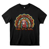 Black gobble till you wobble thanksgiving rainbow Heavy Core Tee - RanaPortraitStore