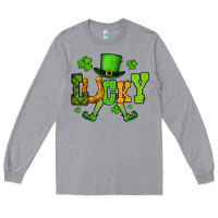 Heather Grey St. Patrick's lucky leprechaun Long Sleeve Tee - OliviaCreatesArt