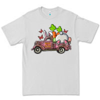 Dove Grey happy easter pink truck with bunny Premium Tee - RanaPortraitStore