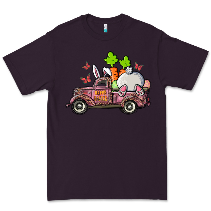 Happy Easter Pink Truck With Bunny Premium Tee by RanaPortraitStore | Teevron