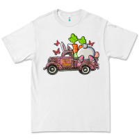White happy easter pink truck with bunny Premium Tee - RanaPortraitStore