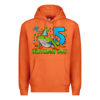 Carrot Birthday Boy Frog Age 5 Premium Hoodie - LillyAllenDesigns