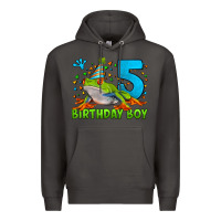 Smoke Birthday Boy Frog Age 5 Premium Hoodie - LillyAllenDesigns