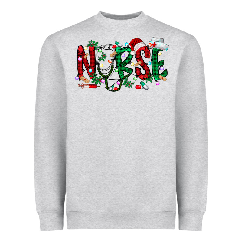 Nurse Christmas Heavyweight Sweatshirt by RacoonDesign | Teevron