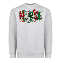 Heather Grey nurse christmas Heavyweight Sweatshirt - RacoonDesign