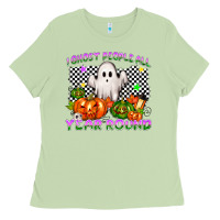 Matcha I ghost people all year round Ladies Tee - NancyCooperArtShop