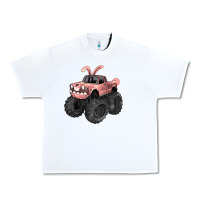 White Easter monster truck Easter Day Urban Heavy Tee - HowdyJamesFarm