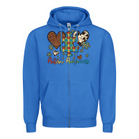 True Royal autism awareness leopard cowhide herts puzzle Zipper Hoodie - Artiststas