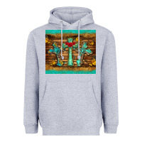Heather Grey crosses tumbler Heavyweight Hoodie - BarkalooDesign