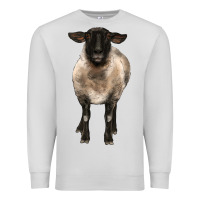Dove Grey suffolk ewe front Premium Sweatshirt - BarkalooDesign