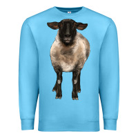 Ocean Blue suffolk ewe front Premium Sweatshirt - BarkalooDesign
