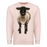 Pale Pink suffolk ewe front Premium Sweatshirt - BarkalooDesign