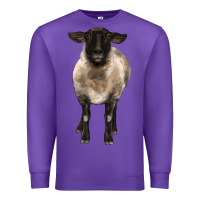 Purple suffolk ewe front Premium Sweatshirt - BarkalooDesign