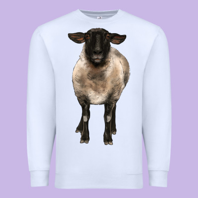 Suffolk Ewe Front Premium Sweatshirt Designed By Barkaloodesign