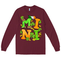 Burgundy St. Patrick's Day mini Long Sleeve Tee - OliviaCreatesArt