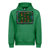 Emerald christmas buffalo plaid and lights background Urban Hoodie - AdoDesignShop