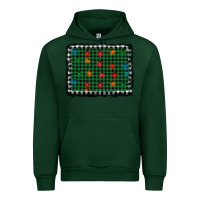 Forest Green christmas buffalo plaid and lights background Urban Hoodie - AdoDesignShop