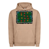 Pigment Burro christmas buffalo plaid and lights background Urban Hoodie - AdoDesignShop