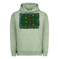 Pigment Oil Green christmas buffalo plaid and lights background Urban Hoodie - AdoDesignShop