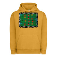Pigment Peanut Butter christmas buffalo plaid and lights background Urban Hoodie - AdoDesignShop