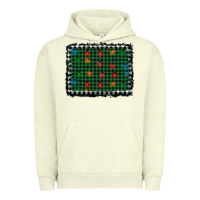 Pigment Pistachio christmas buffalo plaid and lights background Urban Hoodie - AdoDesignShop