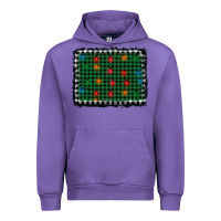 Tulip christmas buffalo plaid and lights background Urban Hoodie - AdoDesignShop