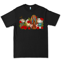 Black Lady of Guadalupe Coffee Cups Premium Tee - texasbilliewilder