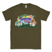 Army Green Happy Easter Day rainbow Classic Tee - HowdyJamesFarm