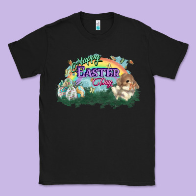 Happy Easter Day Rainbow Classic Tee Designed By Howdyjamesfarm