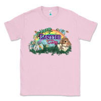 Bubblegum Pink Happy Easter Day rainbow Classic Tee - HowdyJamesFarm