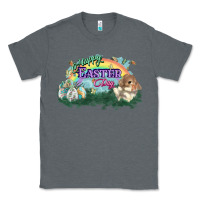 Charcoal Heather Happy Easter Day rainbow Classic Tee - HowdyJamesFarm