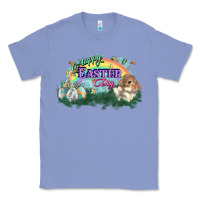 Colony Blue Happy Easter Day rainbow Classic Tee - HowdyJamesFarm