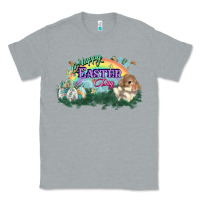 Heather Grey Happy Easter Day rainbow Classic Tee - HowdyJamesFarm