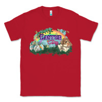 Red Happy Easter Day rainbow Classic Tee - HowdyJamesFarm