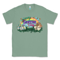 Sage Happy Easter Day rainbow Classic Tee - HowdyJamesFarm