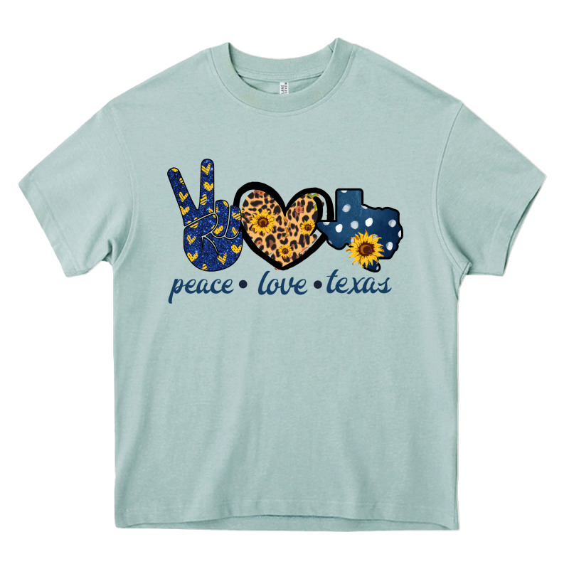 Peace Love Texas Heavy Core Tee by Bettercallsaul | Teevron