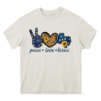 Cream Peace Love Texas Heavy Core Tee - Bettercallsaul