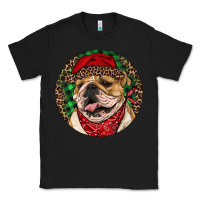 Black Christmas English Bulldog Classic Tee - RanaPortraitStore