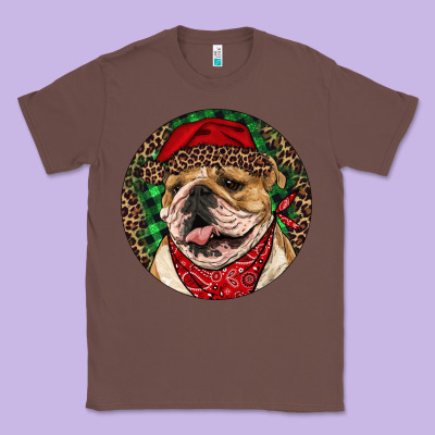 Christmas English Bulldog Classic Tee Designed By Ranaportraitstore
