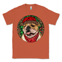 Copper Christmas English Bulldog Classic Tee - RanaPortraitStore